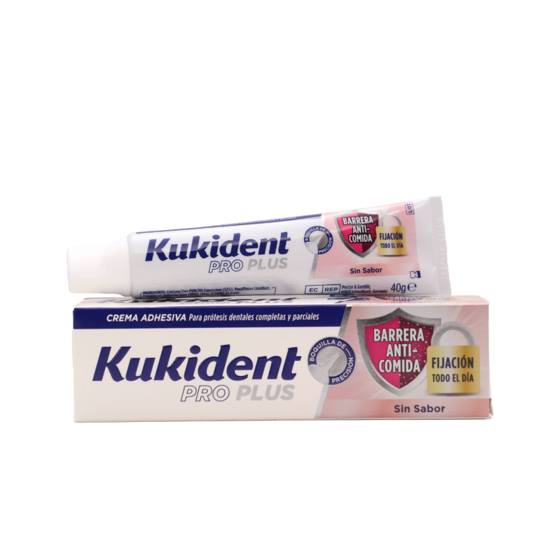 KUKIDENT PRO PLUS BARRERA ANTI-COMIDA SIN SABOR 40 GR KUKIDENT PRO PLUS BARRERA ANTI-COMIDA SIN SABOR 40 GR