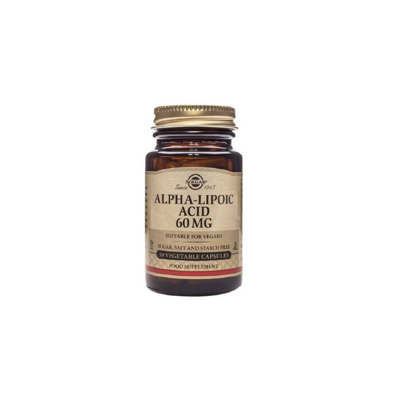SOLGAR ACIDO ALPHA LIPOICO 60 MG 30 VEGICAPS