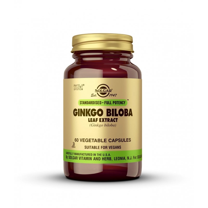 SOLGAR GINKGO BILOBA EXTRACTO DE HOJA 60 CAPSULAS VEGETALES SOLGAR GINKGO BILOBA EXTRACTO DE HOJA 60 CAPSULAS VEGETALES