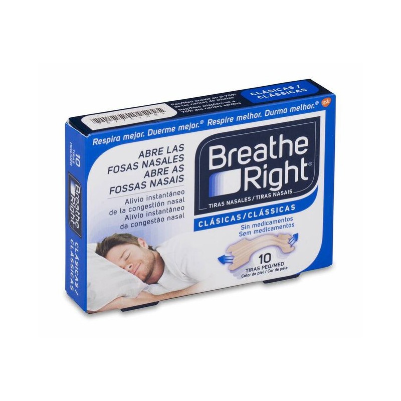 TIRA NASAL ADH BREATHE RIGHT T-PEQ 10UDS TIRA NASAL ADH BREATHE RIGHT T-PEQ 10UDS