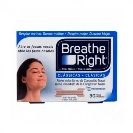  TIRA NASAL BREATHE RIGHT ADH  T-GDE 30UDS 