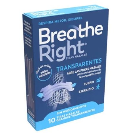  TIRA NASAL BREATHE RIGHT TRANSP T -GDE 10UDS 