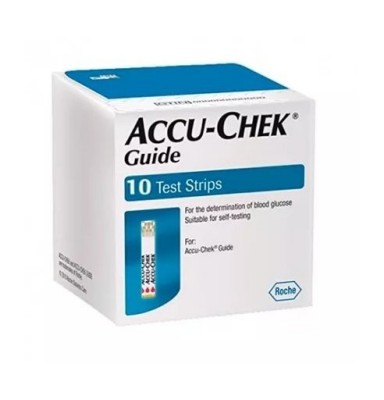 TIRAS REACTIVAS GLUCEMIA ACCU-CHEK GUIDE 10 TIRAS