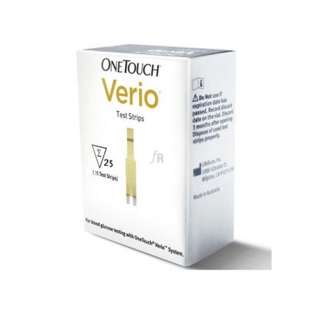  TIRAS REACTIVAS ONE TOUCH VERIO 25 UDES 