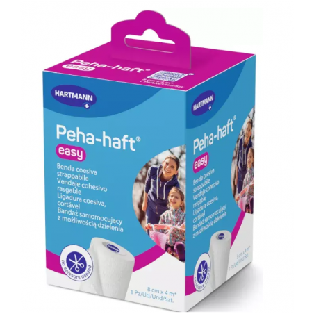  VENDA ELASTICA COHESIVA PEHA-HAFT EASY WHITE 1 UNIDAD 4 M X 6 CM 