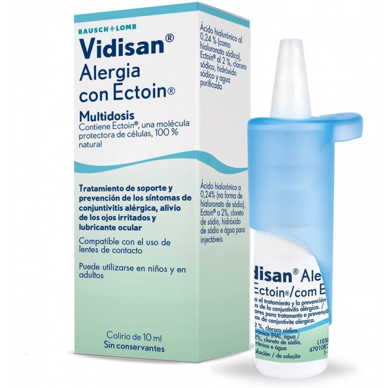 VIDISAN ALERGIA CON ECTOIN COLIRIO MULTIDOSIS 10 ML VIDISAN ALERGIA CON ECTOIN COLIRIO MULTIDOSIS 10 ML