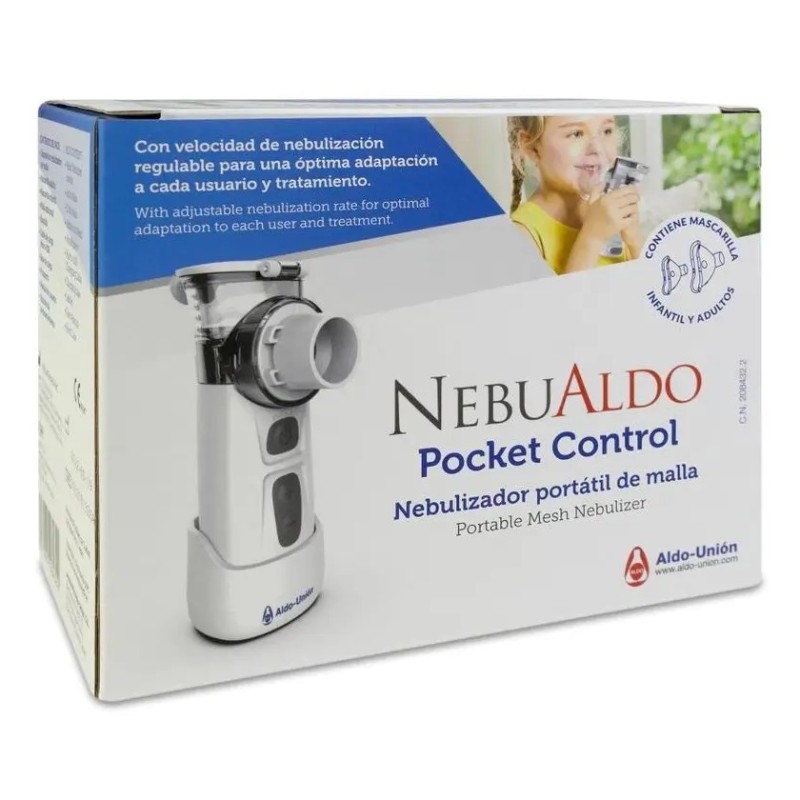 NEBULIZADOR PORTATIL DE MALLA NEBUALDO POCKET CONTROL 1 UNIDAD