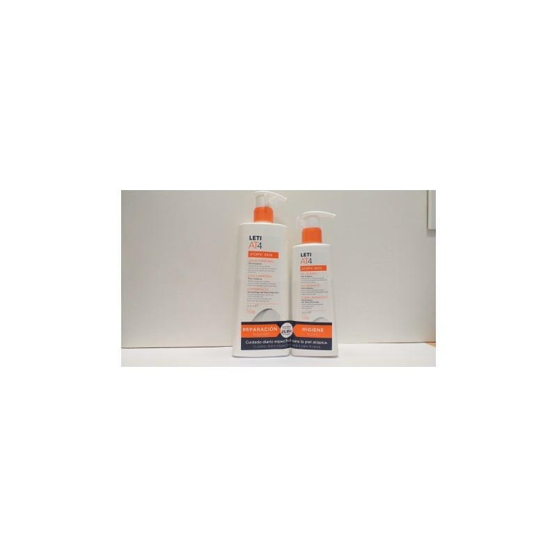 PACK LETI AT4 LECHE CORPORAL 500 ML + GEL DE BAÑO 250 ML