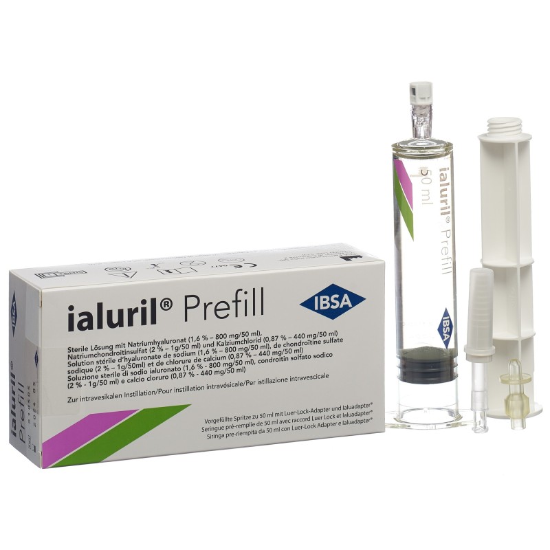 IALURIL PREFILL JERINGA PRECARGADA CON ADAPTADOR LUER LOCK Y IALUADAPTER 800 MG / 50 ML