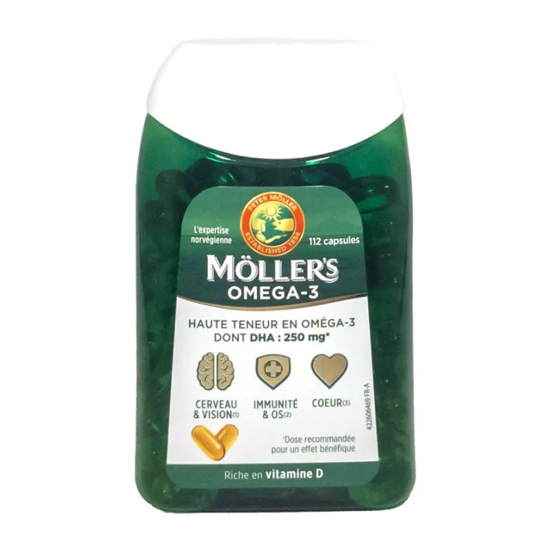 MOLLER´S OMEGA 3 VITAMINA A,D,E 112 CAPSULAS