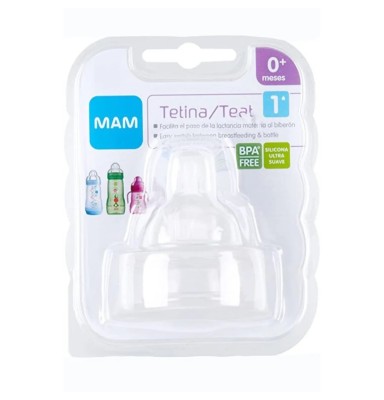MAM Tetina 0-0+ Meses Silicona Flujo Extralento