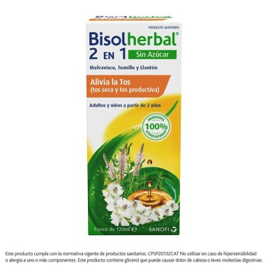 BISOLHERBAL 2 EN 1 MALVAVISCO, TOMILLO Y LLANTEN 120 ML