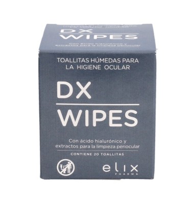 DX WIPES TOALLITAS HUMEDAS PARA HIGIENE OCULAR 20 UNIDADES