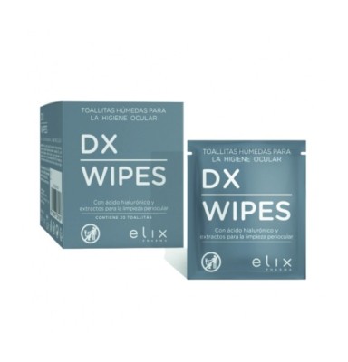 DX WIPES TOALLITAS HUMEDAS PARA HIGIENE OCULAR 20 UNIDADES