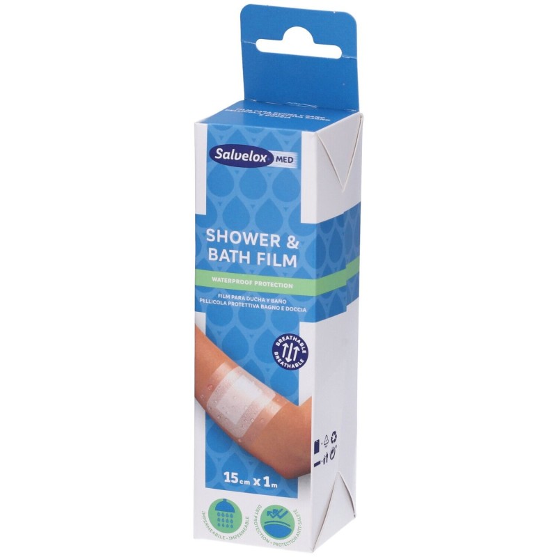 SALVELOX MED SHOWER & BATH FILM APOSITO ADHESIVO 1 UNIDAD 1 M X 15 CM