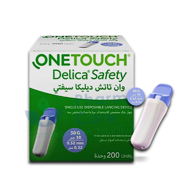 ONE TOUCH DELICA SAFETY LANCETAS 200 UNIDADES
