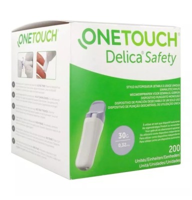 ONE TOUCH DELICA SAFETY LANCETAS 200 UNIDADES