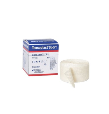 VENDA ELASTICA ADHESIVA TENSOPLAST SPORT 1 UNIDAD 2,5 M X 6 CM