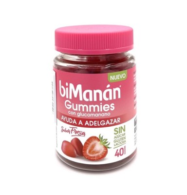 BIMANAN GUMMIES CON GLUCOMANANO 200 G 40 GUMMIES SABOR FRESA