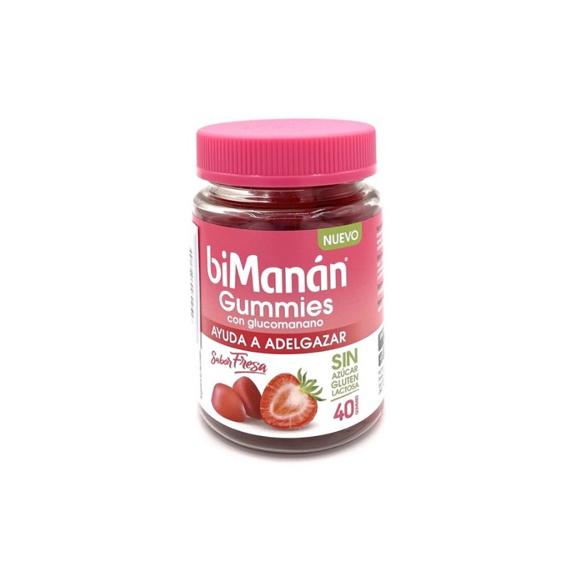 BIMANAN GUMMIES CON GLUCOMANANO 200 G 40 GUMMIES SABOR FRESA