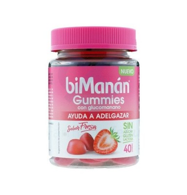 BIMANAN GUMMIES CON GLUCOMANANO 200 G 40 GUMMIES SABOR FRESA