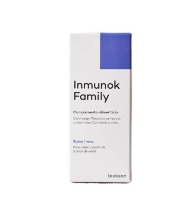 INMUNOK FAMILY 1 BOTELLA DE CRISTAL 200 ML SABOR FRESA