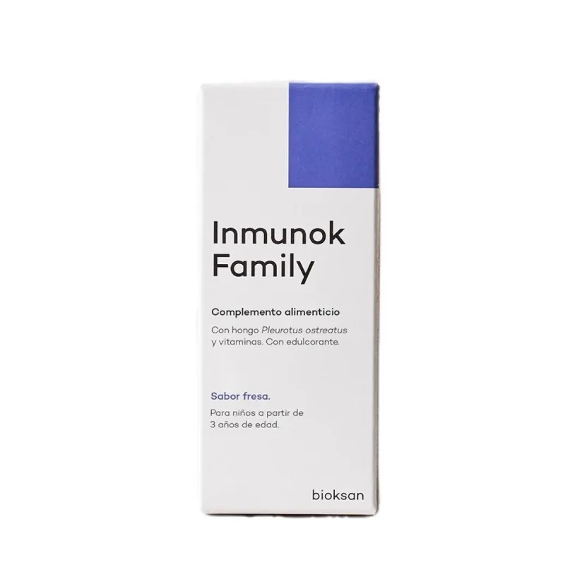 INMUNOK FAMILY 1 BOTELLA DE CRISTAL 200 ML SABOR FRESA