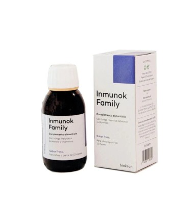 INMUNOK FAMILY 1 BOTELLA DE CRISTAL 200 ML SABOR FRESA
