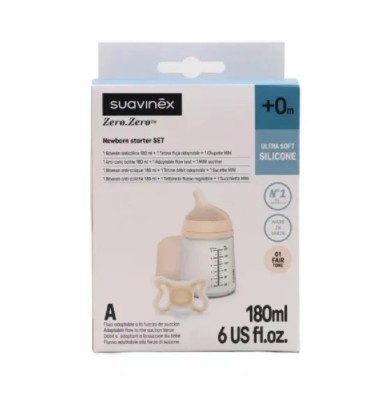 Suavinex Set Zero.Zero Biberón Flujo Adaptable + Chupete SX Pro -2-2