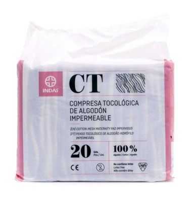 MATERNITY COMPRESA TOCOLOG ALGODON 20UDS