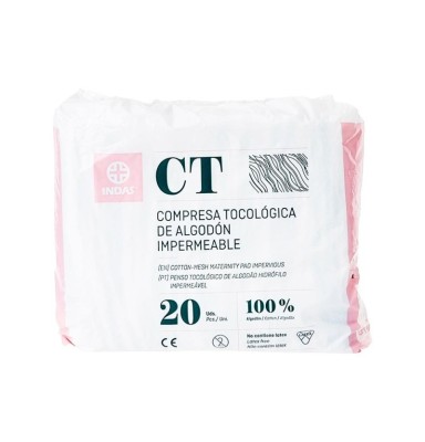 MATERNITY COMPRESA TOCOLOG ALGODON 20UDS