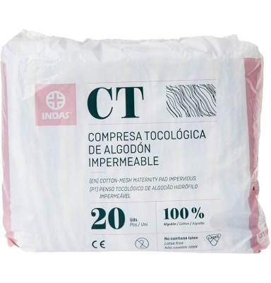 MATERNITY COMPRESA TOCOLOG ALGODON 20UDS