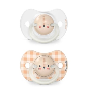Suavinex Chupete Silicona Night and Day Fisiológico 0-6 Meses 2 Unidades