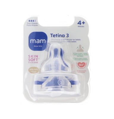MAM TETINA 3 FLUJO RAPIDO 4M 3 AGUJEROS