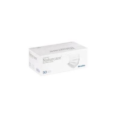 MASCARILLA QUIRURGICA CON GOMAS NATURCARE 50 UNIDADES BLANCAS