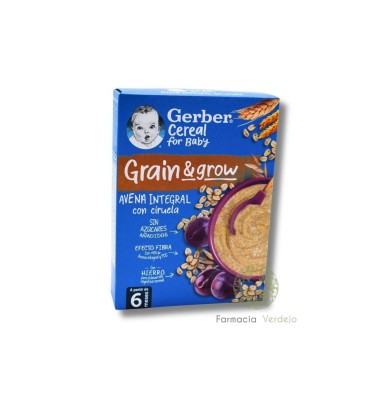 GERBER AVENA INTEGRAL CON CIRUELA 1 ESTUCHE 250 G