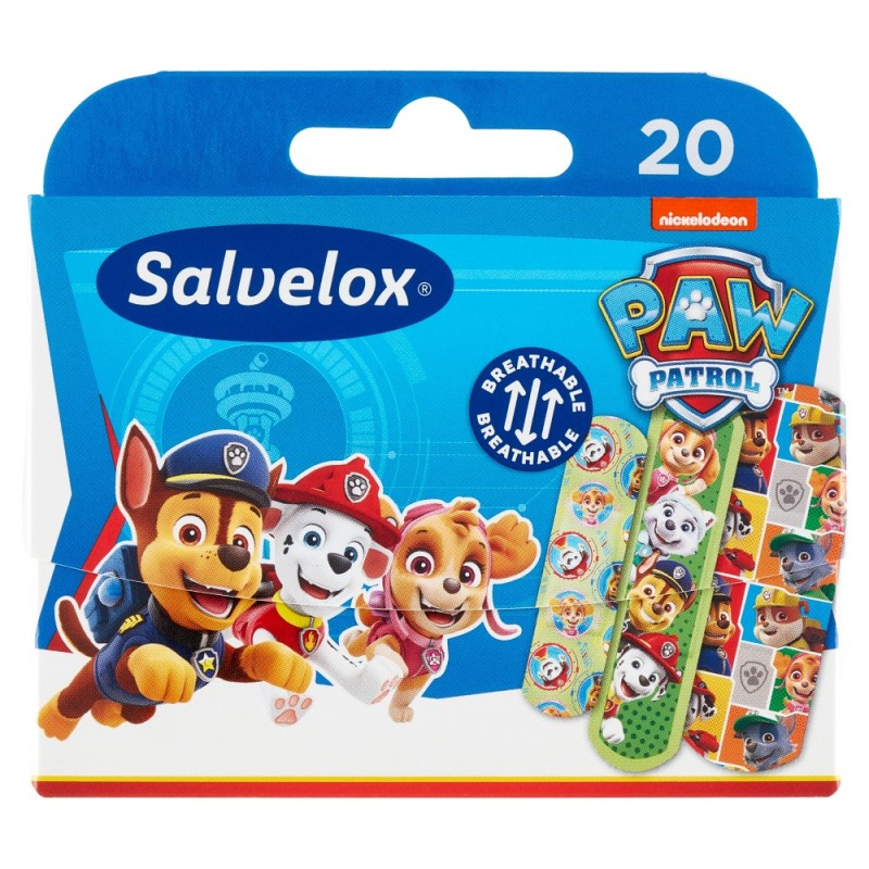 SALVELOX APOSITO ADHESIVO PAW PATROL 20 TIRAS SURTIDAS