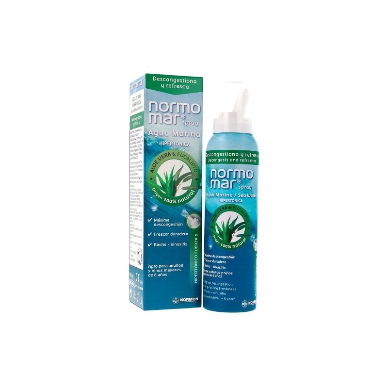 NORMOMAR SPRAY NASAL DESCONGESTIVO ALOE VERA EUCALIPTO 120 ML