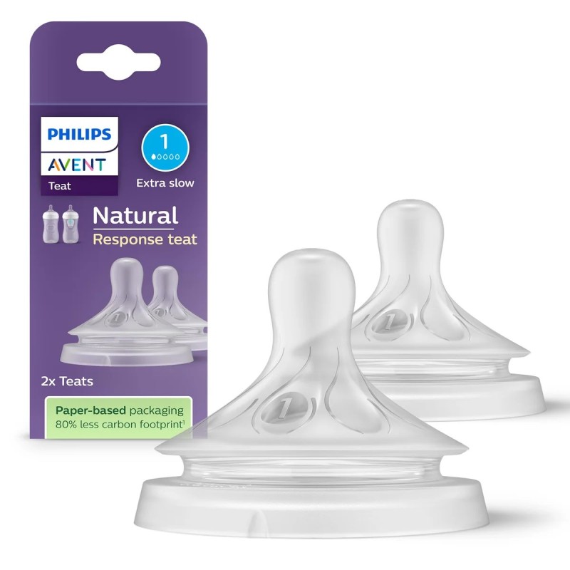 Tetina Natural Flujo Recién Nacido Philips Avent Natural Response 2 Unidades