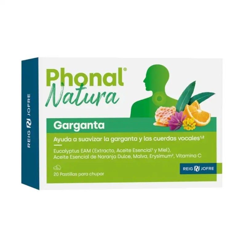 PHONAL NATURA GARGANTA 20 PASTILLAS PARA CHUPAR