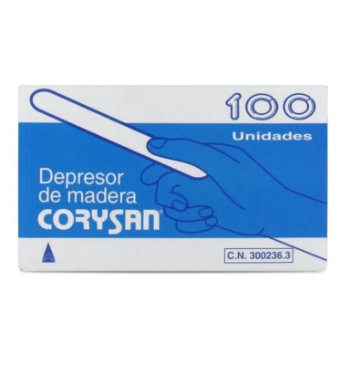 DEPRESOR MADERA LENGUA CORYSAN 100 UDS