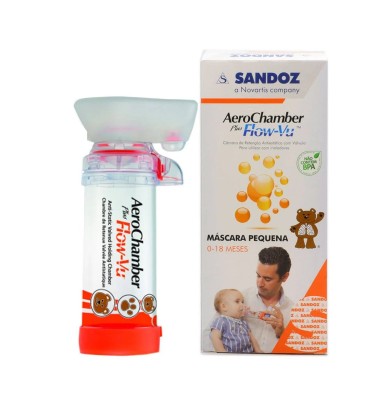 AEROCHAMBER PLUS MASCARILLA NEON NARANJA